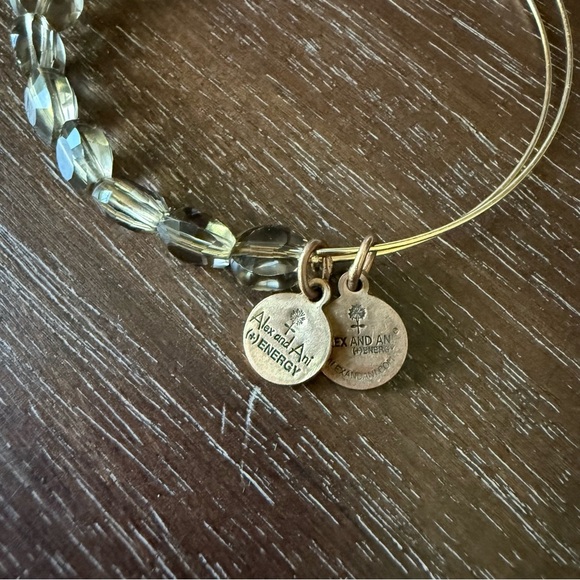 Alex and Ani Gold and Smoke Crystal Beaded Bracelet - Picture 4 of 4